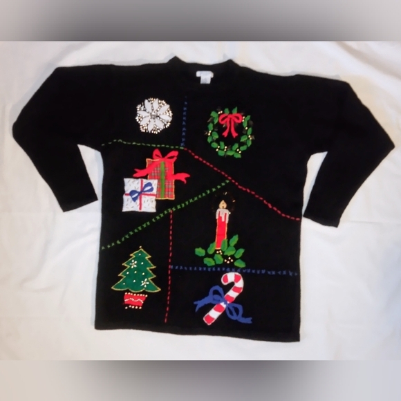 Vgt. ShipNShore Sport Ugly Christmas Sweater Size Small - Picture 2 of 4